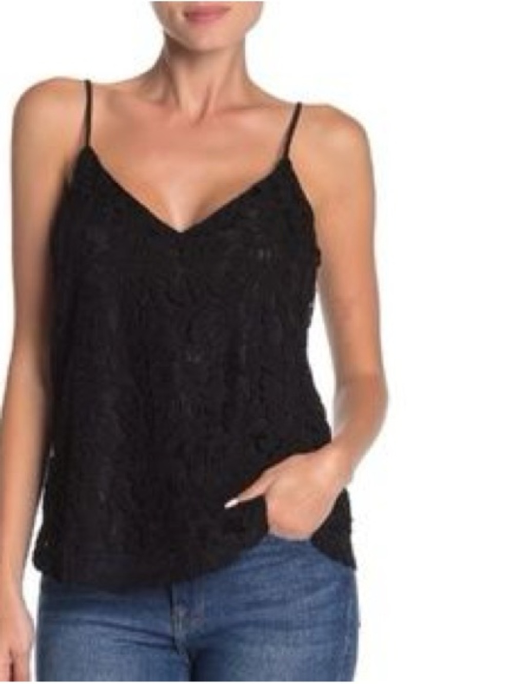 Socialite Black Lace V-Neck Camisole